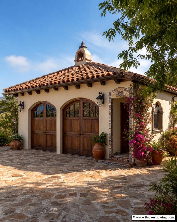 Mediterranean Style Garage - 25 Detached Garage Ideas for Extra Storage and Style