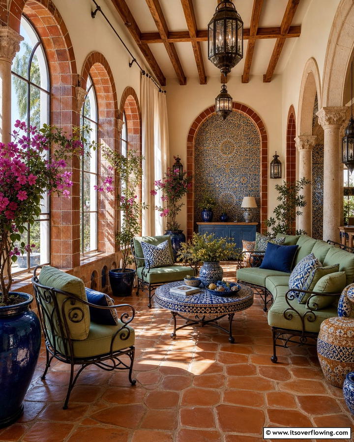 Mediterranean Sunroom - 21 Bright Sunroom Ideas to Enjoy Natural Light Year-Round