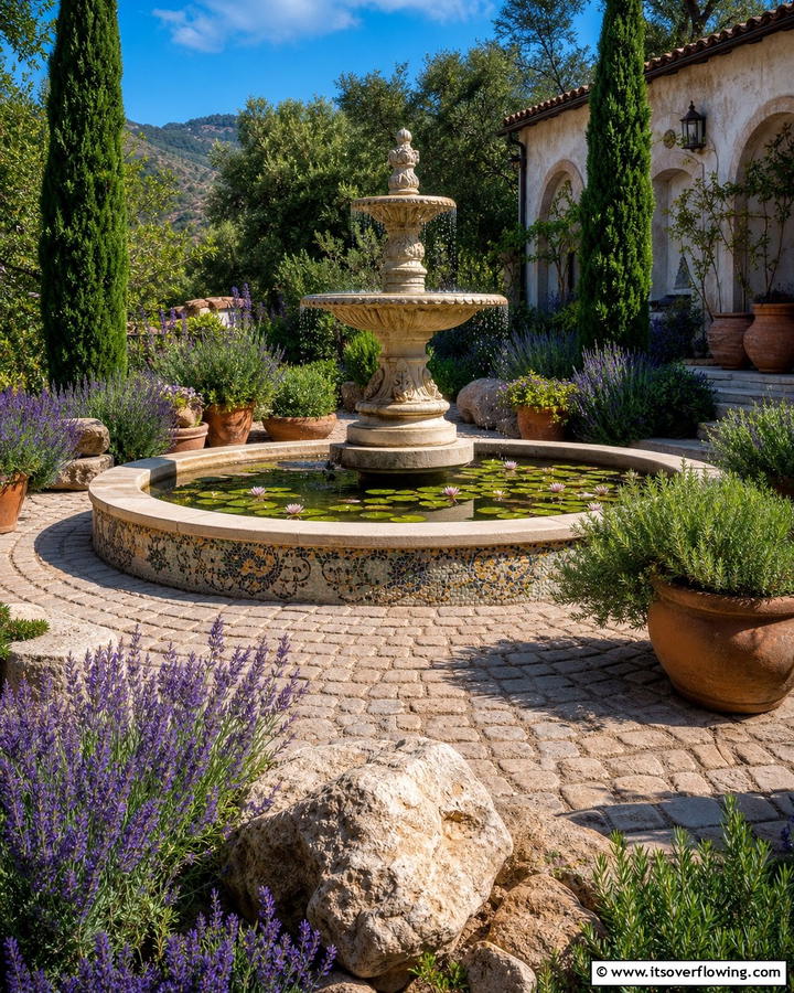 Mediterranean Water Feature Garden - 30 Italian Garden Design Ideas for Timeless Elegance