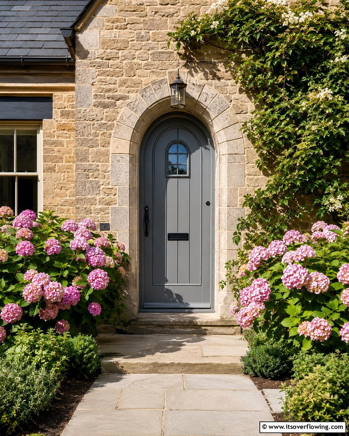 Medium Grey with Arched Top - 25 Grey Front Door Ideas for a Chic and Modern Entryway
