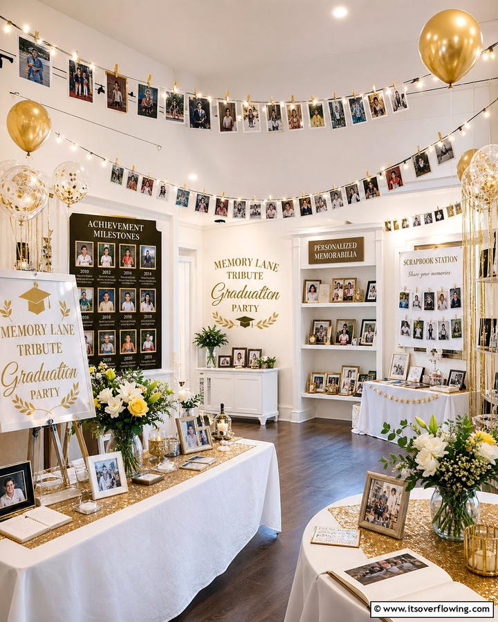 Memory Lane Tribute Graduation Party - 21 Graduation Party Ideas for Memorable Celebrations