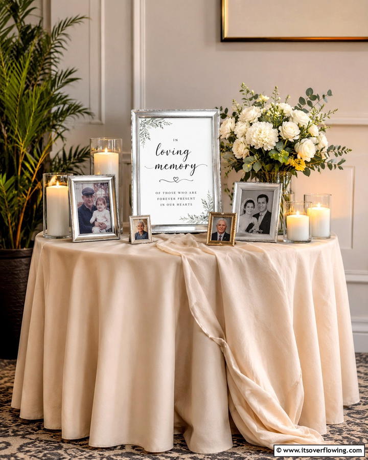 Memory Table Sign - 30 Creative Wedding Sign Ideas to Personalize Events