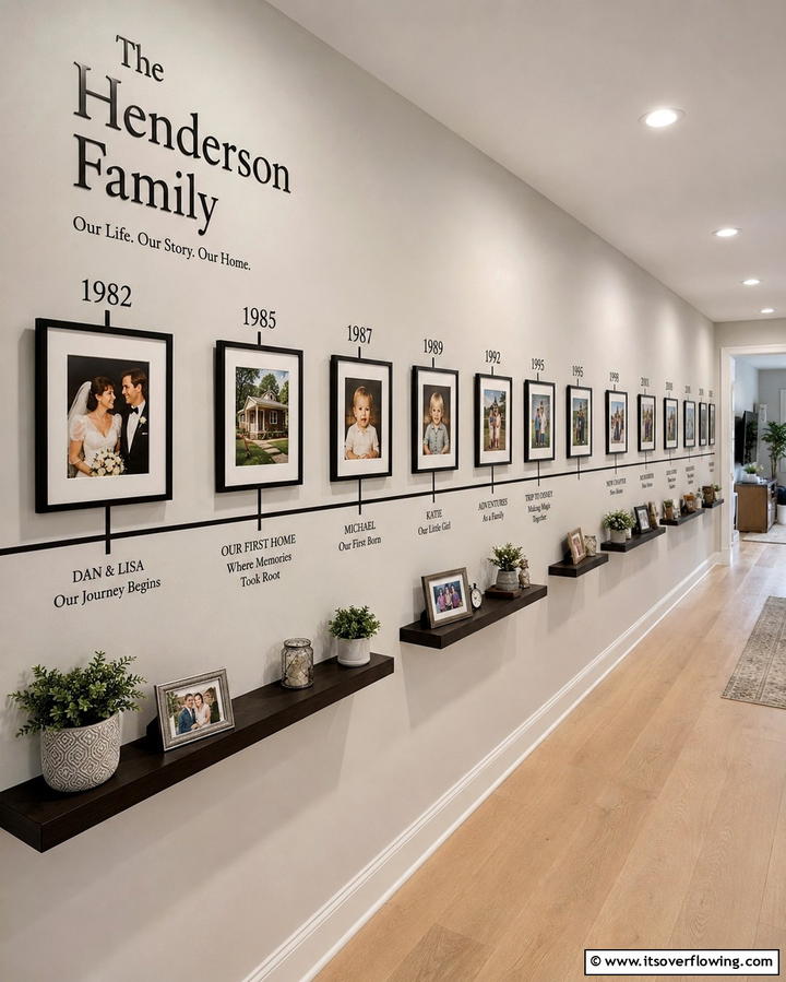 Memory Timeline Wall Display - 30 10 Year Wedding Anniversary Ideas for Romance