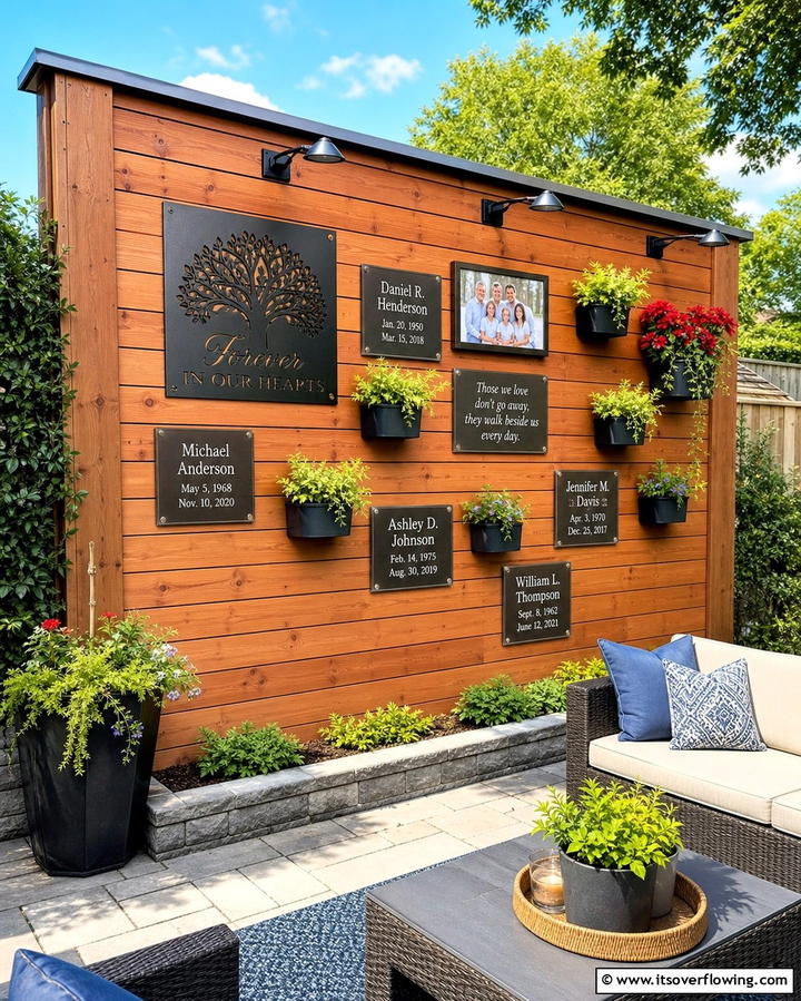 Memory Walls for Personalized Tributes - 25 Memorial Garden Ideas to Honor Loved Ones