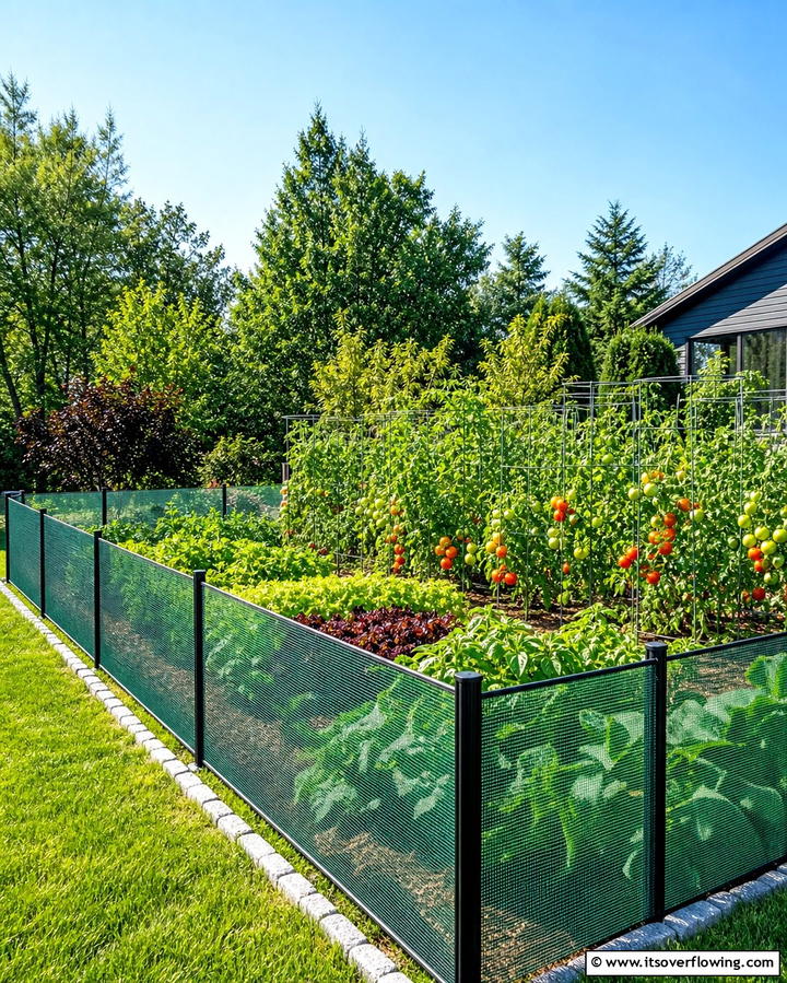 Mesh Fabric Fence - 25 Temporary Fence Ideas for Versatile Outdoor Spaces