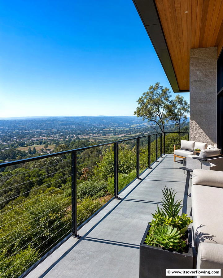 Metal Cable Railings - 25 Front Porch Railing Ideas to Enhance Curb Appeal