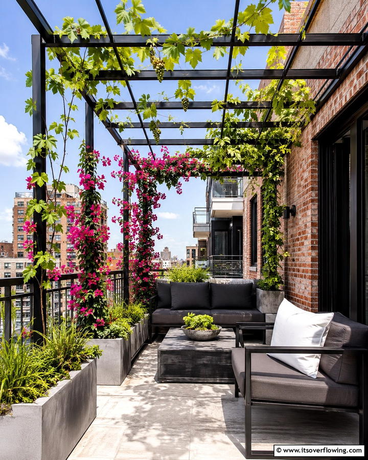Metal Frame Trellis - 25 Beautiful Balcony Trellis Ideas for Your Space