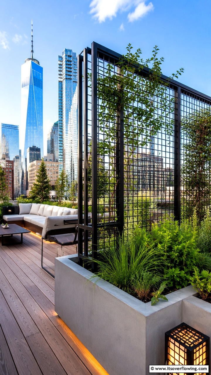 Metal Grille Garden Divider - 30 Garden Divider Ideas for Functional Outdoor Spaces
