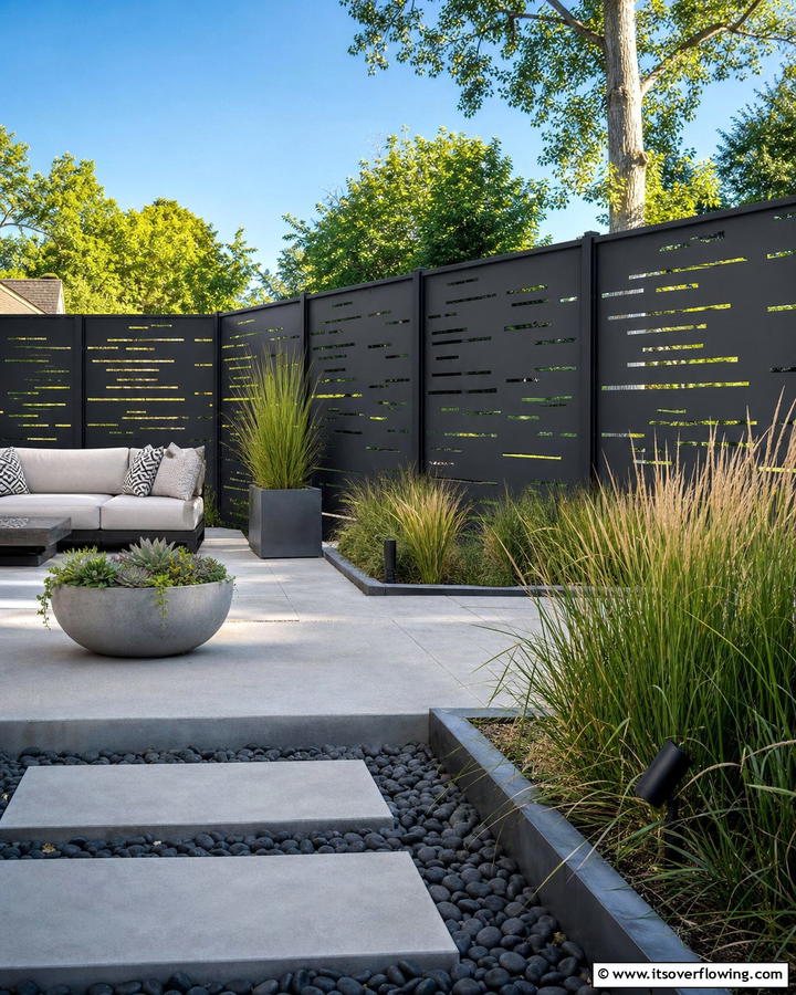 Metal Modern Privacy Fence - 21 Privacy Fence Designs for Secure & Stylish Property Borders
