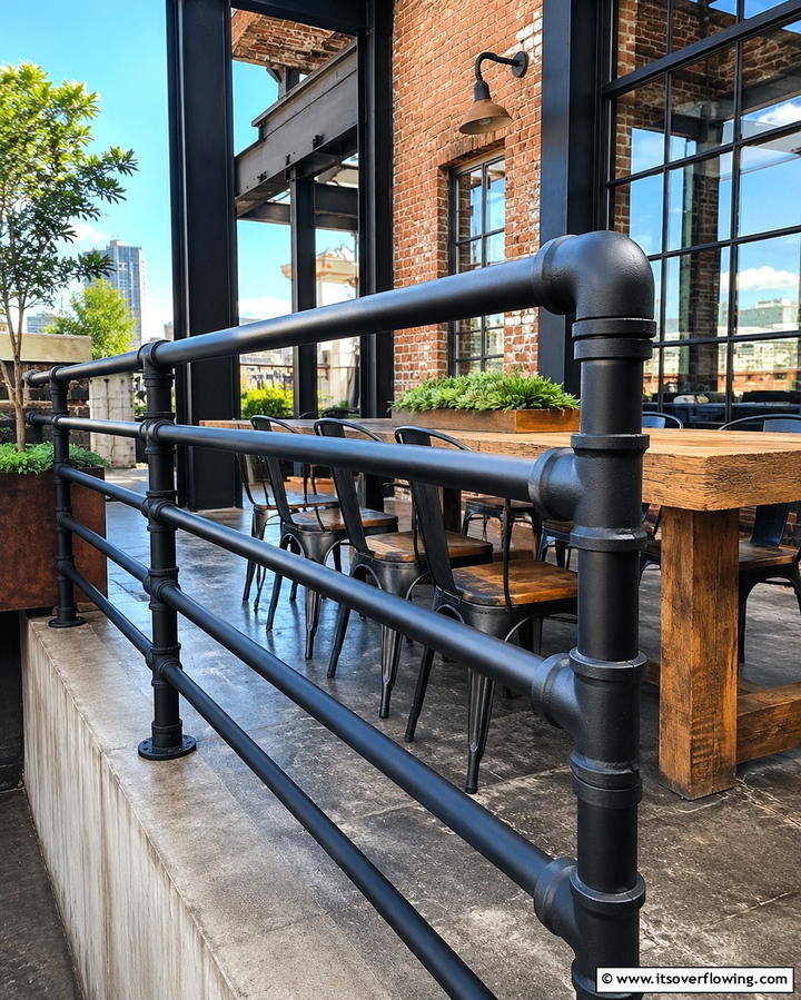 Metal Pipes for an Industrial Edge - 25 Horizontal Deck Railing Ideas for Modern Homes