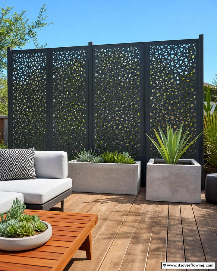 Metal Privacy Panels - 25 Outdoor Privacy Screen Ideas for Secluded Spaces