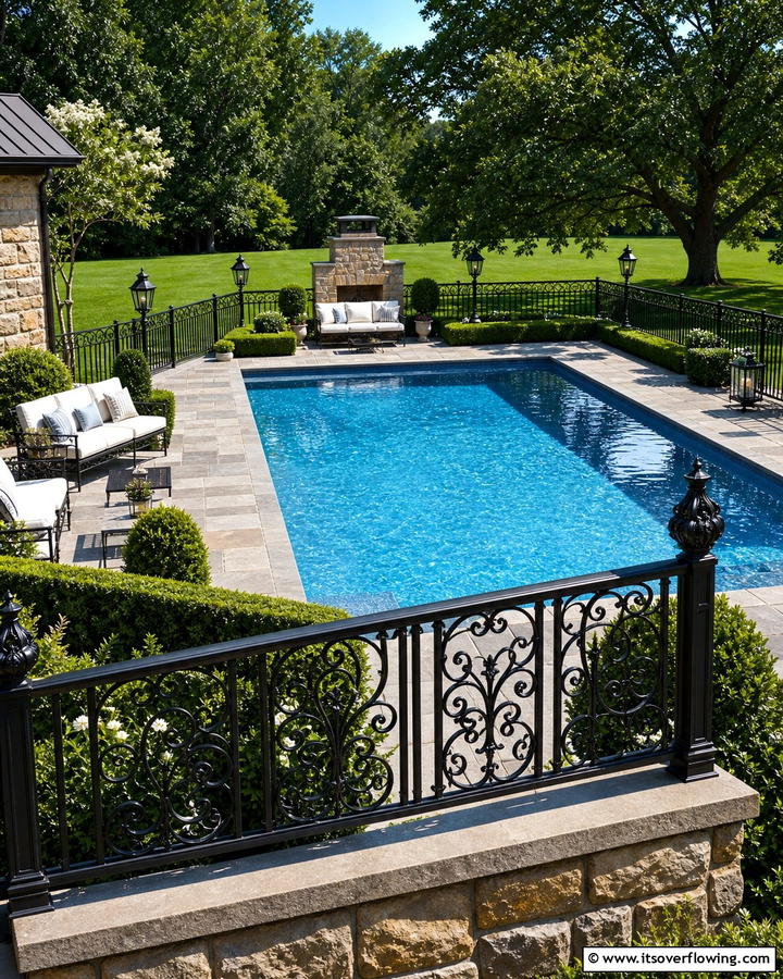 Metal Railings for a Durable and Stylish Option - 20 Pool Deck Railing Ideas for Safety and Style