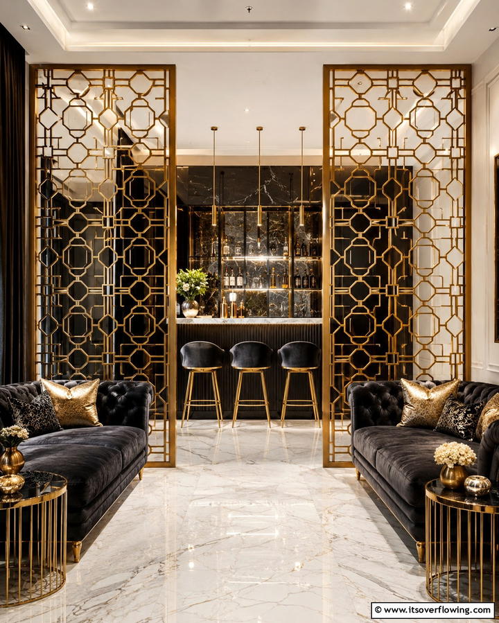 Metal Screens for Modern Sophistication - 25 Room Divider Ideas to Maximize Your Living Space