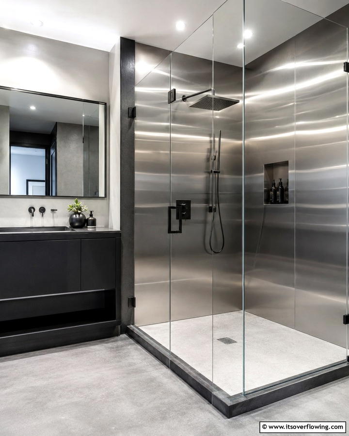 Metal Shower Surrounds - 25 Shower Surround Ideas to Refresh Your Bathroom