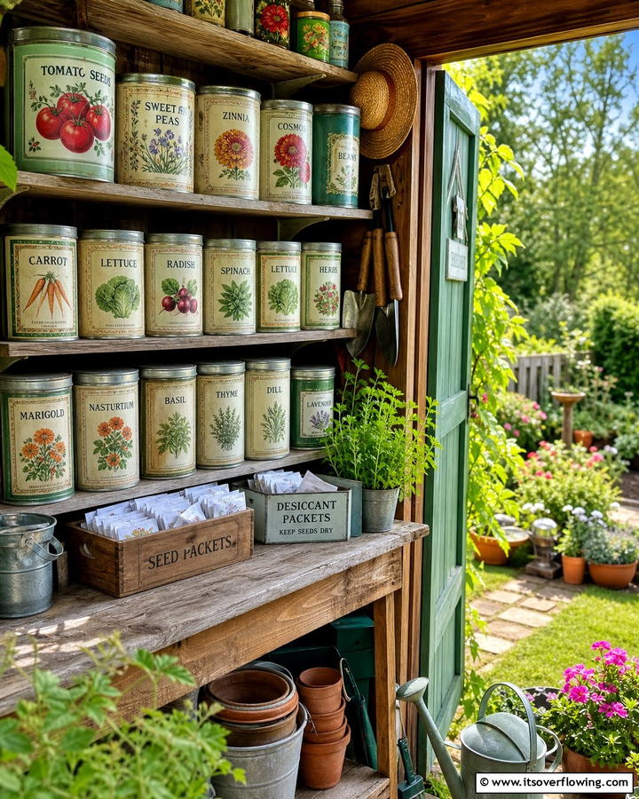 Metal Tins - 20 Seed Storage Ideas for Organized Gardening