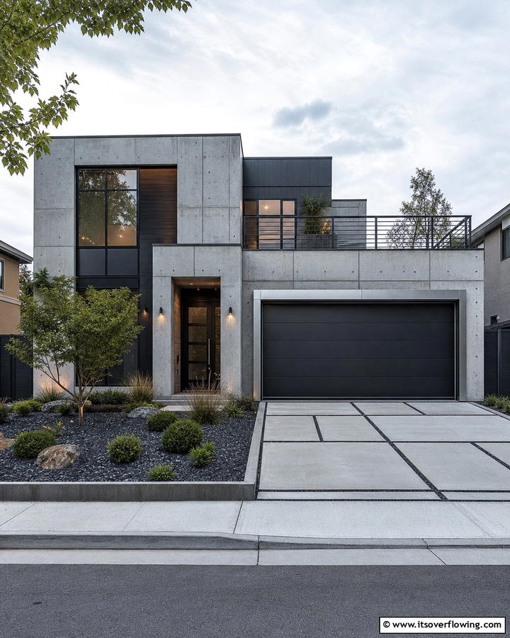 Metal Trim for Industrial Appeal - 20 Exterior Garage Door Trim Ideas to Boost Curb Appeal