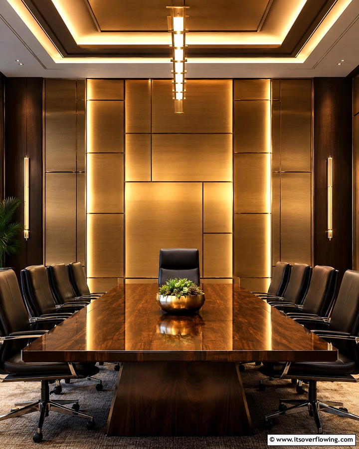 Metallic Accent Wall - 25 Creative Office Accent Wall Ideas to Inspire Your Space