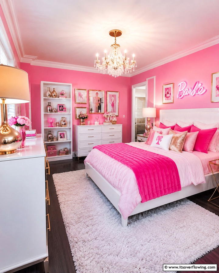 Metallic Accents - 25 Fun Barbie Room Ideas for Kids and Collectors