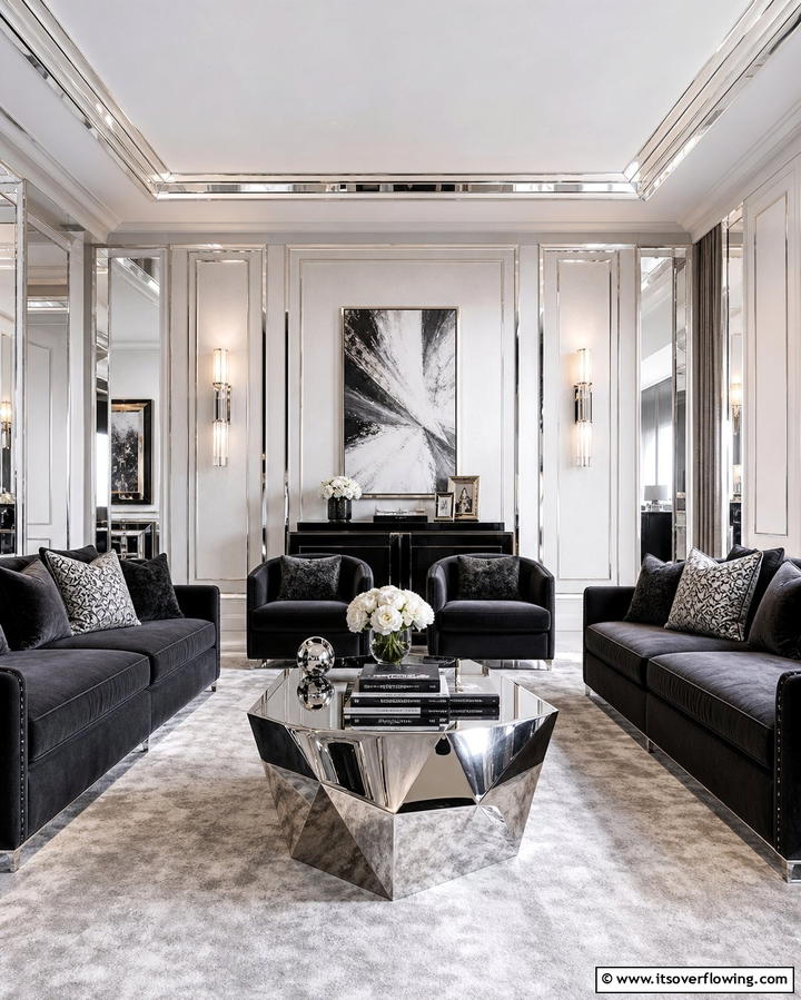 Metallic Accents - 25 Luxury Living Room Ideas for a Sophisticated Look