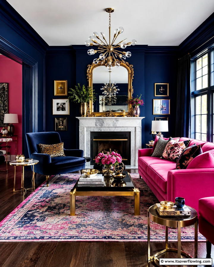 Metallic Accents - 25 Maximalist Living Room Design Ideas for Bold Homes