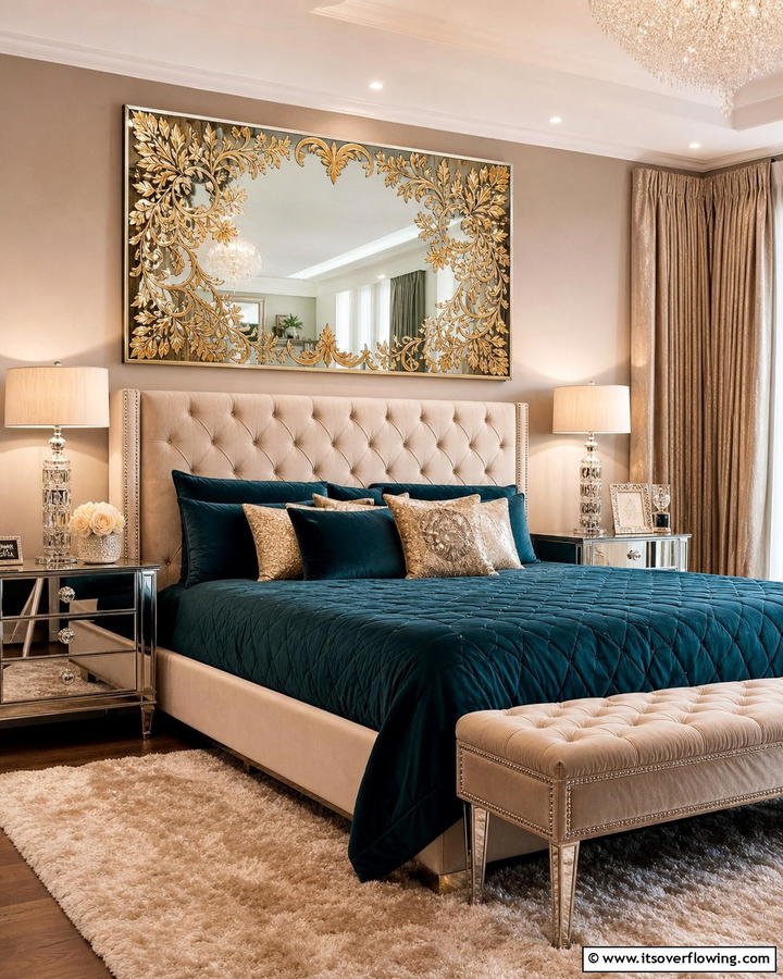 Metallic Accents - 20 Mirror Painting Ideas to Add Art to Your Walls