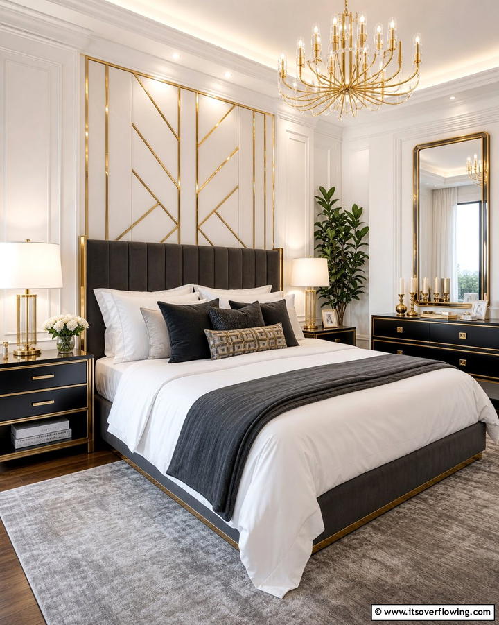 Metallic AccentsExact - 25 Glam Bedroom Ideas for a Luxurious Retreat