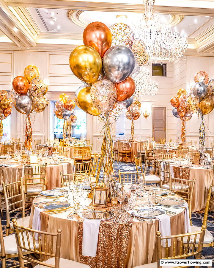 Metallic Balloon Bouquet - 25 Stunning Balloon Centerpiece Ideas for Any Event