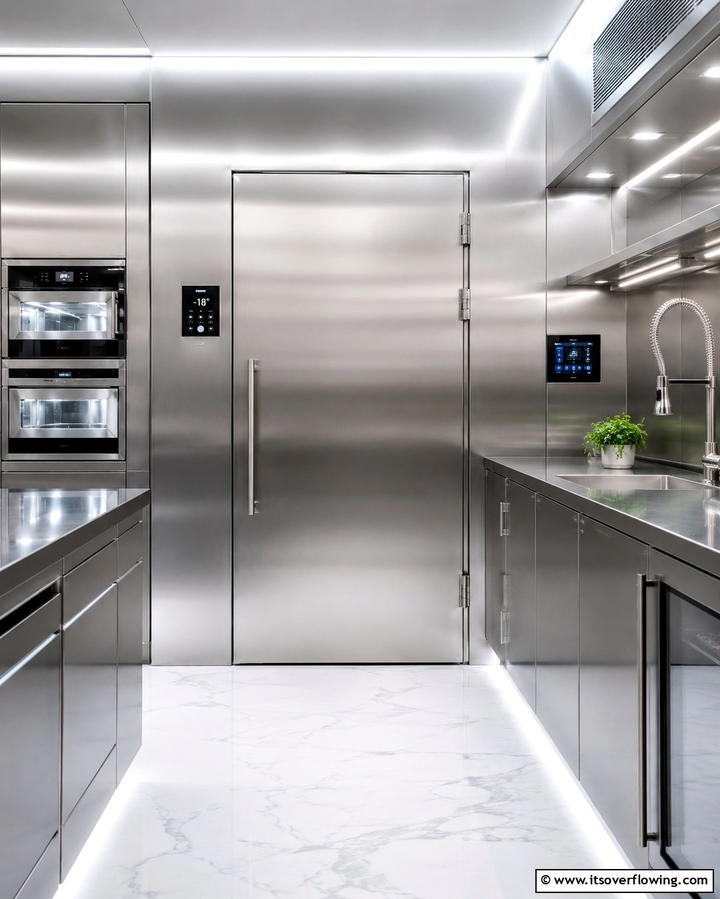 Metallic Doors for a Contemporary Edge - 25 Kitchen Door Design Ideas to Enhance Your Space