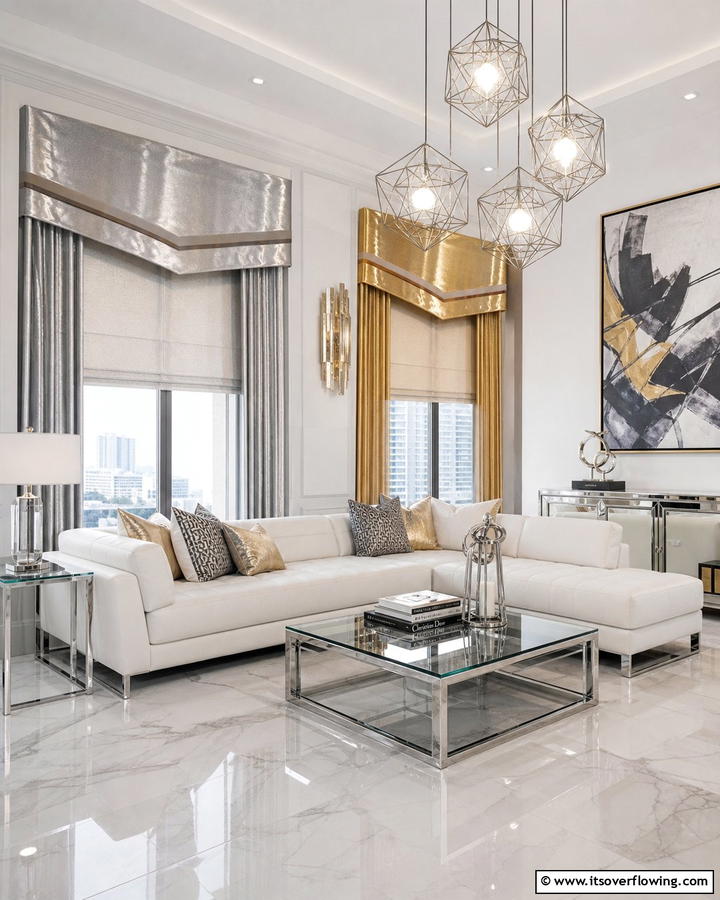 Metallic Finishes - 21 Elegant Window Valance Ideas to Frame Your View