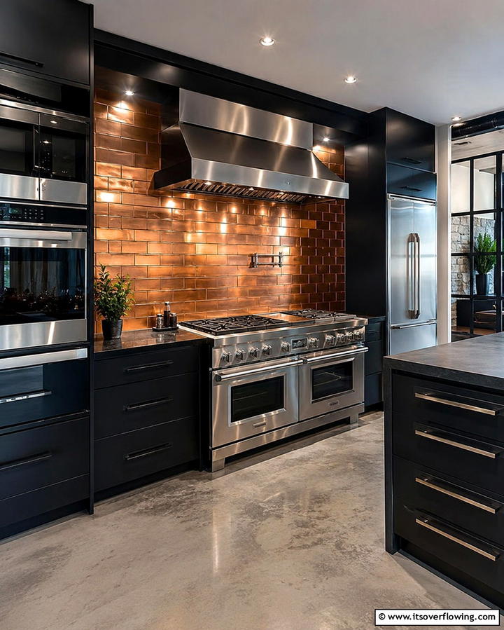 Metallic Finishes - 25 Modern Kitchen Backsplash Ideas for a Fresh Update