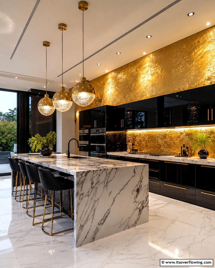 Metallic Finishes for a Luxurious Look - 25 Kitchen Accent Wall Ideas for a Stylish Upgrade