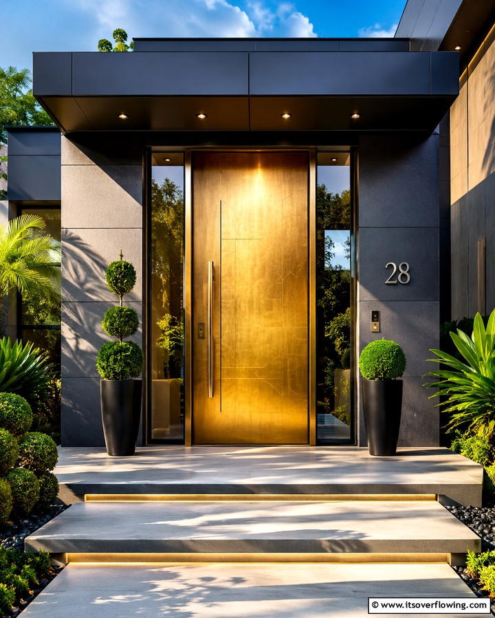 Metallic Shine - 25 Door Painting Ideas to Add Personality to Your Home