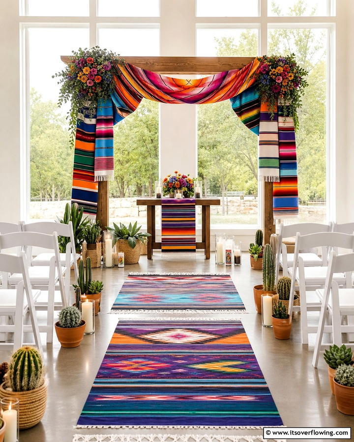 Mexican Blanket Ceremony Alter - 25 Mexican Wedding Ideas for a Colorful and Festive Celebration