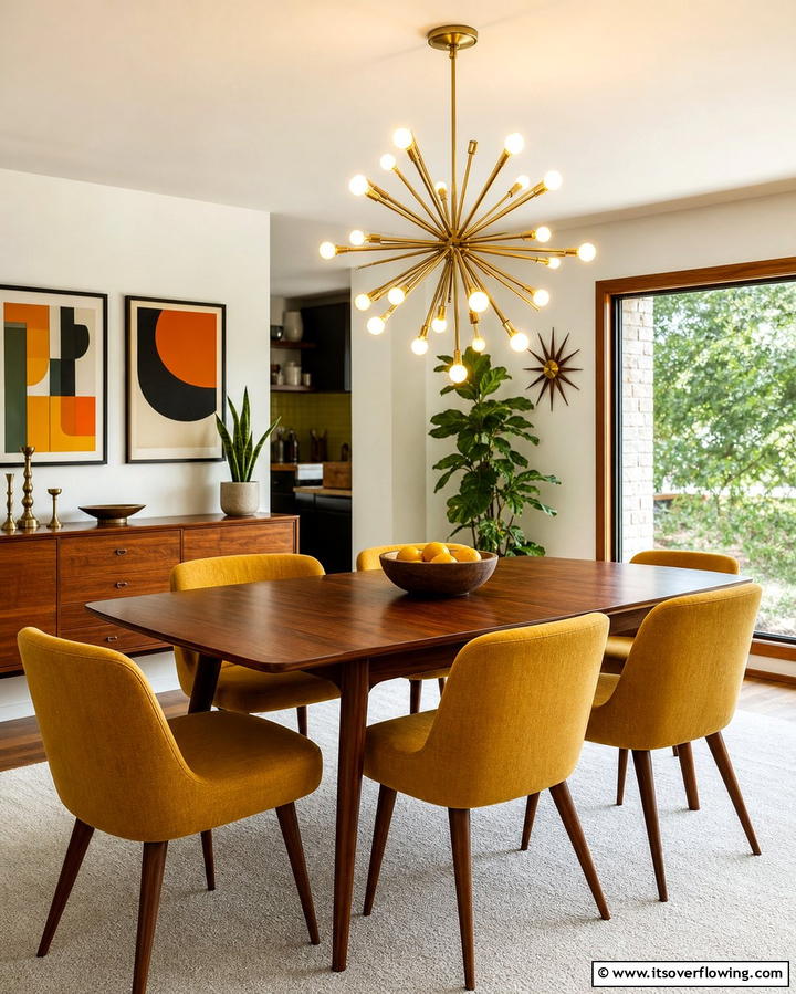 Mid Century Modern Dining Area - 25 Modern Dining Room Ideas for a Stylish Space