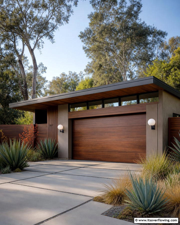 Mid Century Modern Garage - 25 Detached Garage Ideas for Extra Storage and Style