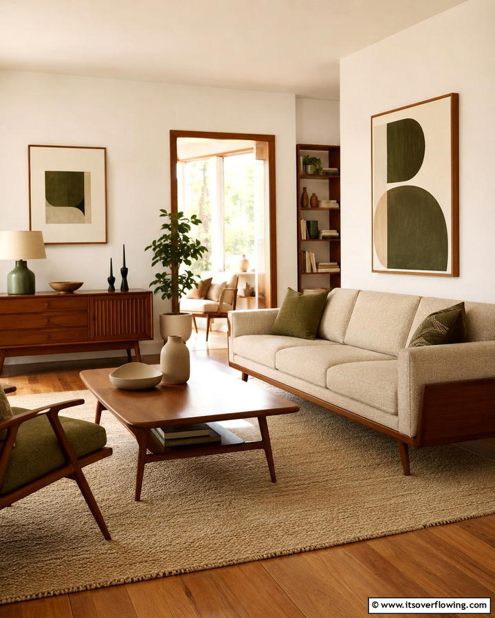 Mid Century Modern Minimalism - 30 1950s Living Room Ideas for Retro Charm Revival