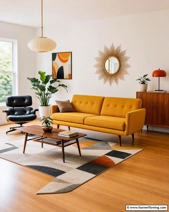 Mid Century Modern Sofa - 21 Living Room Couch Ideas for Comfortable Entertaining