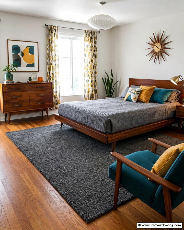 Mid Century Modern Touches - 25 Trendy Hipster Bedroom Ideas for a Unique Personal Space