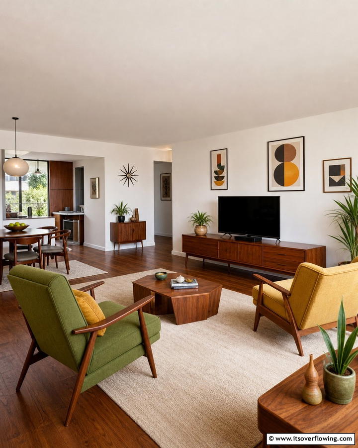 Mid Century Modern Vibes - 21 Apartment Decorating Ideas for Stylish Small Spaces