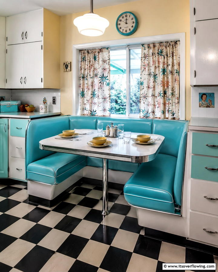 Mid Century Wall Clocks - 25 1950s Kitchen Ideas for a Retro Home Makeover