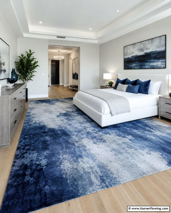 Midnight Blue Bedding - 25 Moody Blue Bedroom Ideas for a Relaxing Space