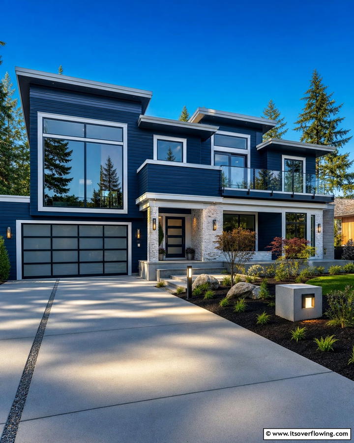 Midnight Sky Appeal - 20 Midnight Blue and Dark Blue House Siding Colors