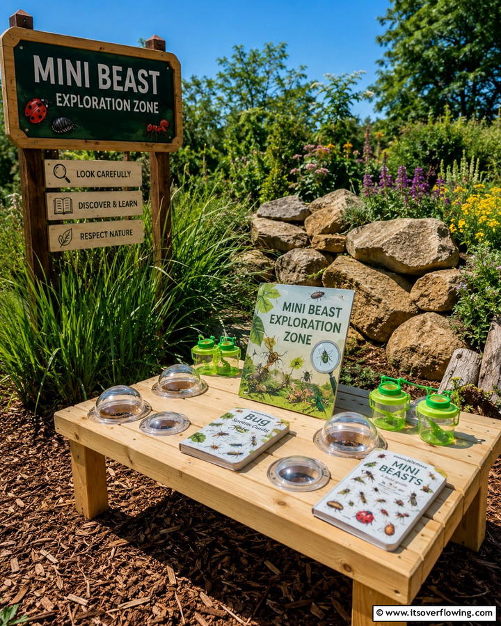 Mini Beast Exploration Zone - 30 EYFS Outdoor Area Ideas for Engaging Play Spaces