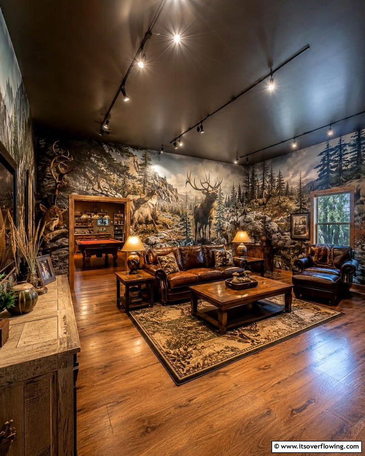 Mini Fridge for Convenient Refreshments - 25 Unique Hunting Man Cave Ideas for Your Space