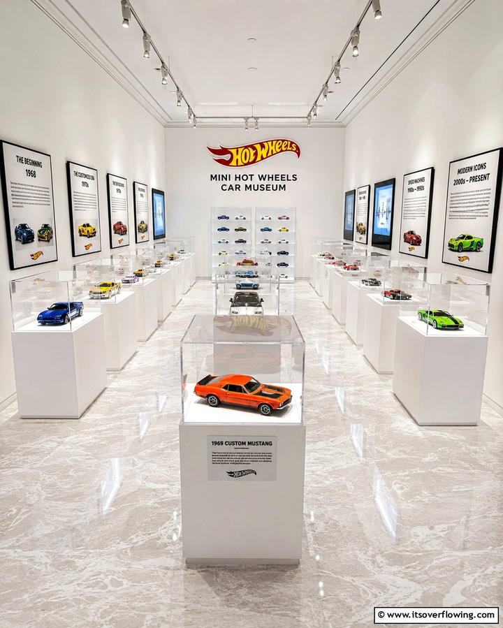 Mini Hot Wheels Car Museum - 30 Hot Wheels Birthday Party Ideas- Race-Themed Decor & Activities