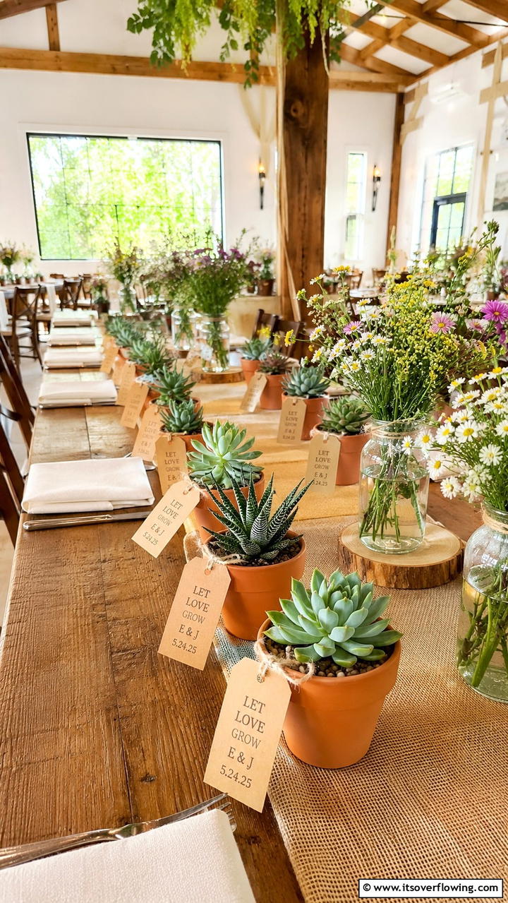 Mini Succulent Plants - 21 Thoughtful Wedding Favors Ideas Your Guests Will Love
