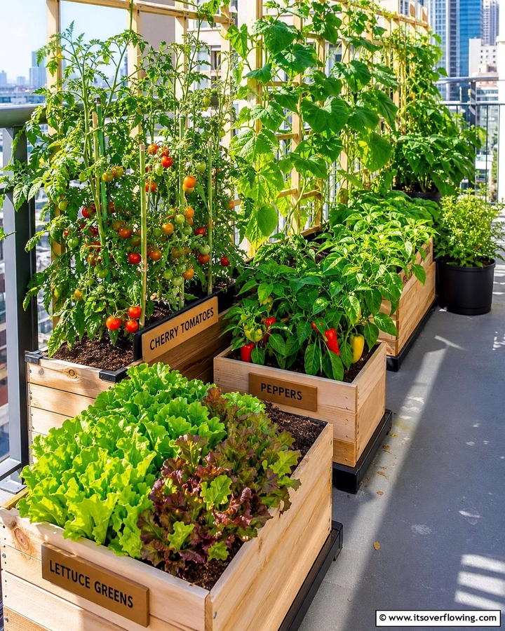 Mini Vegetable Garden - 21 Balcony Garden Ideas to Transform Small Spaces into Green Havens
