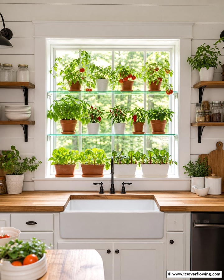 Mini Vegetable Patch - 20 Garden Window Ideas to Brighten Your Indoor Space