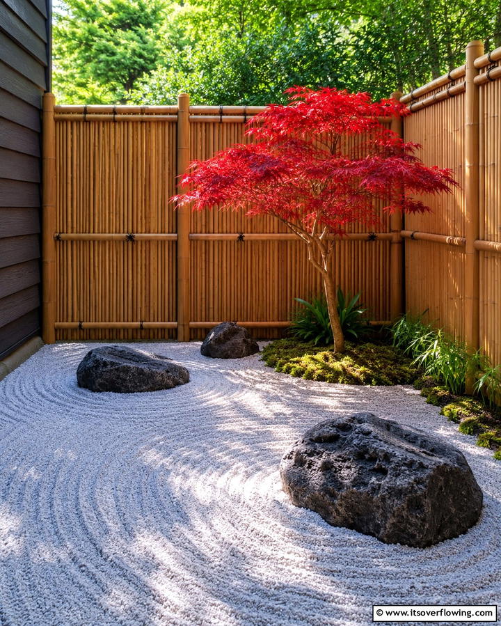 Mini Zen Garden - 30 Space-Saving Townhouse Backyard Design Ideas
