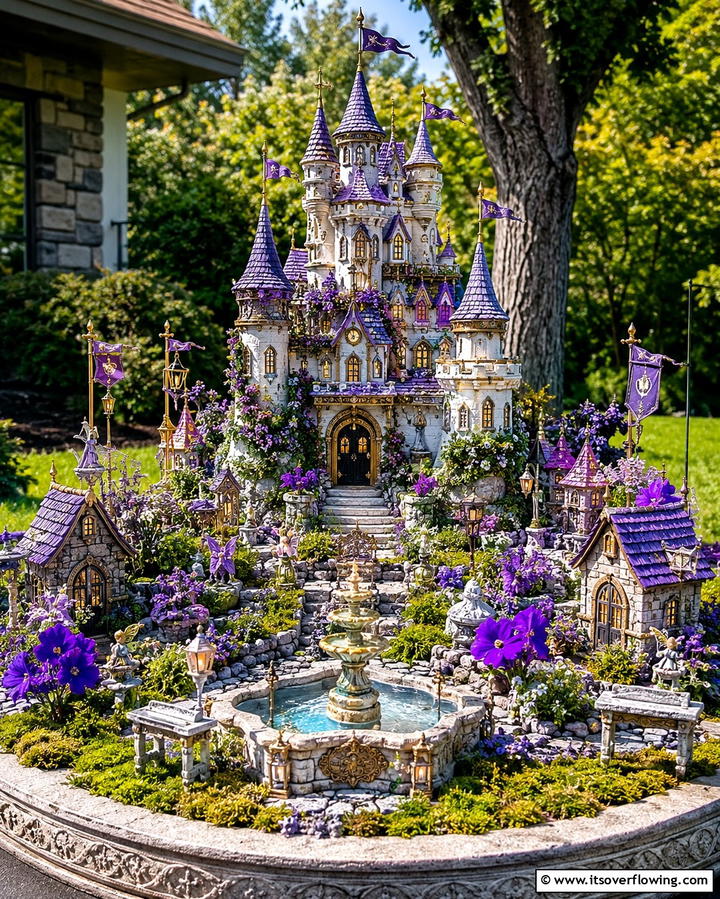Miniature Fairy Castle - 20 Large Fairy Garden Ideas for a Magical Outdoor Space